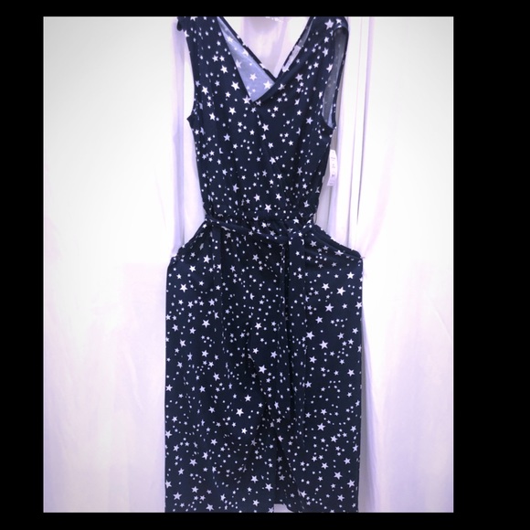 time and tru v neck jumpsuit